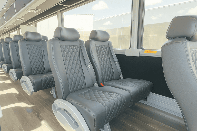 interior of Riverton Charter Bus charter bus